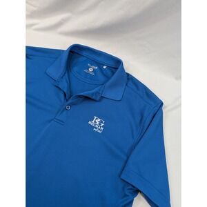 Clique Blue Performance Knit Golf Polo Men's Medium‎ Belmar Golf Course Oklahoma